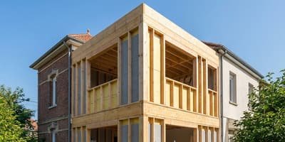 Extension bois ossature bois - agrandissement maison