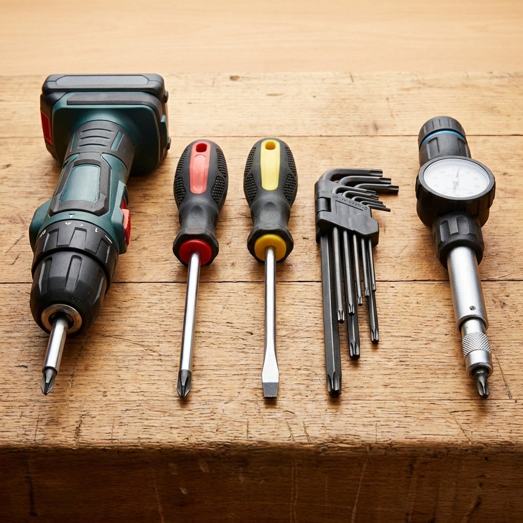 Panoplie de tournevis : Électrique, Cruciforme, Plat, Torx, Dynamométrique